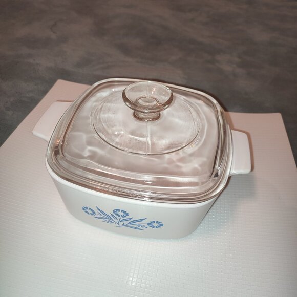 Corningware White and Blue Floral Casserole Dish - Picture 6 of 11